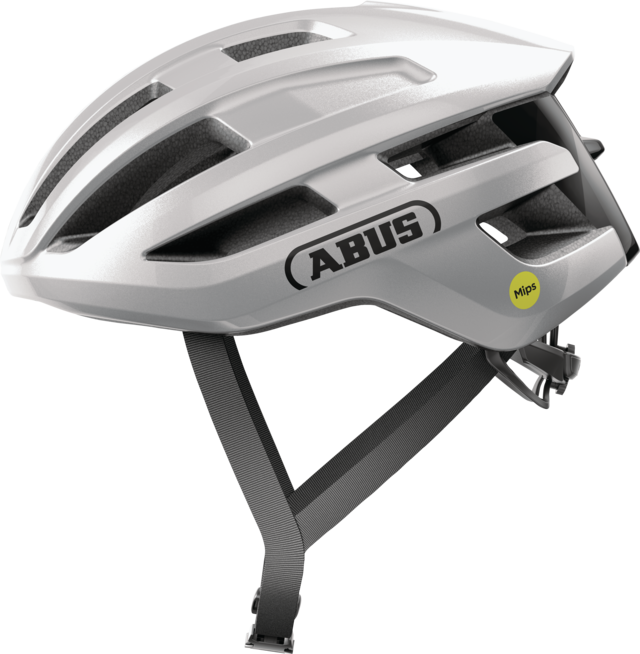 Abus PowerDome MIPS Yetişkin Yol Bisiklet Kaskı - Gleam Silver L