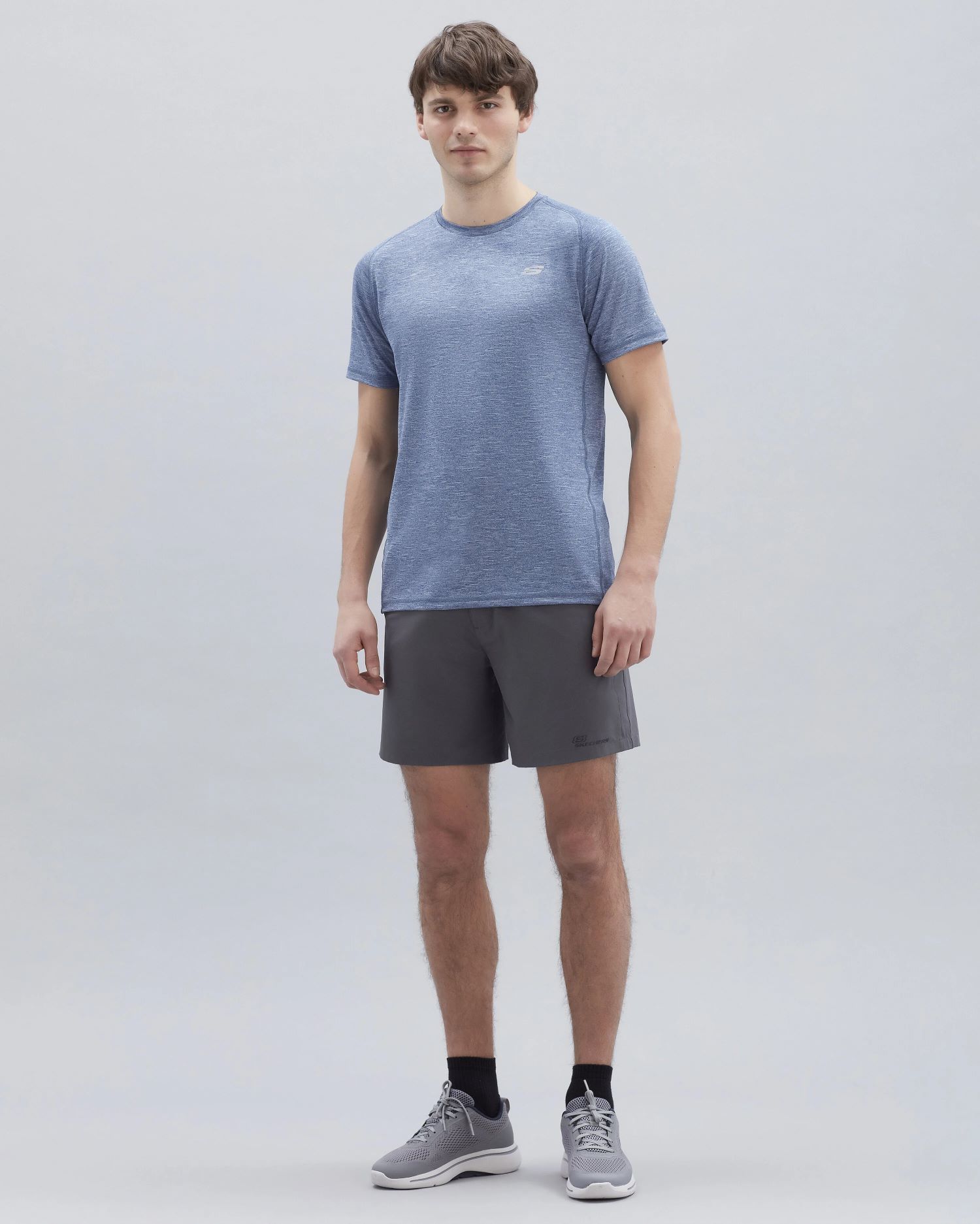 Skechers Seamless M Crew Neck Erkek Lacivert T-shirt