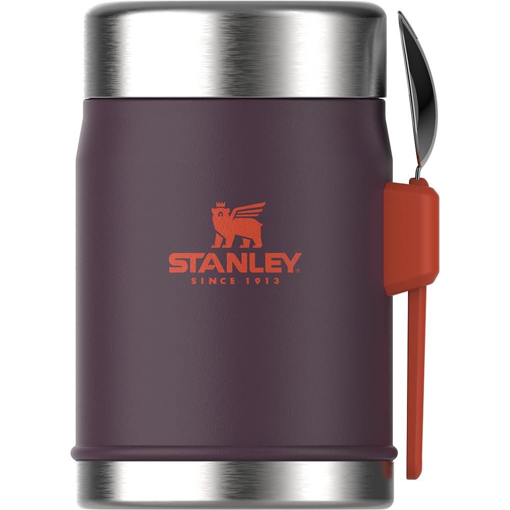 Stanley Klasik Paslanmaz Çelik Yemek Termosu Kaşıklı 0,40 LT - Mor/Turuncu