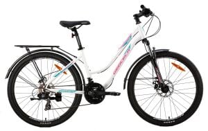 Geotech Hacker 26 Lady Dağ Bisikleti - Beyaz Pembe 2026