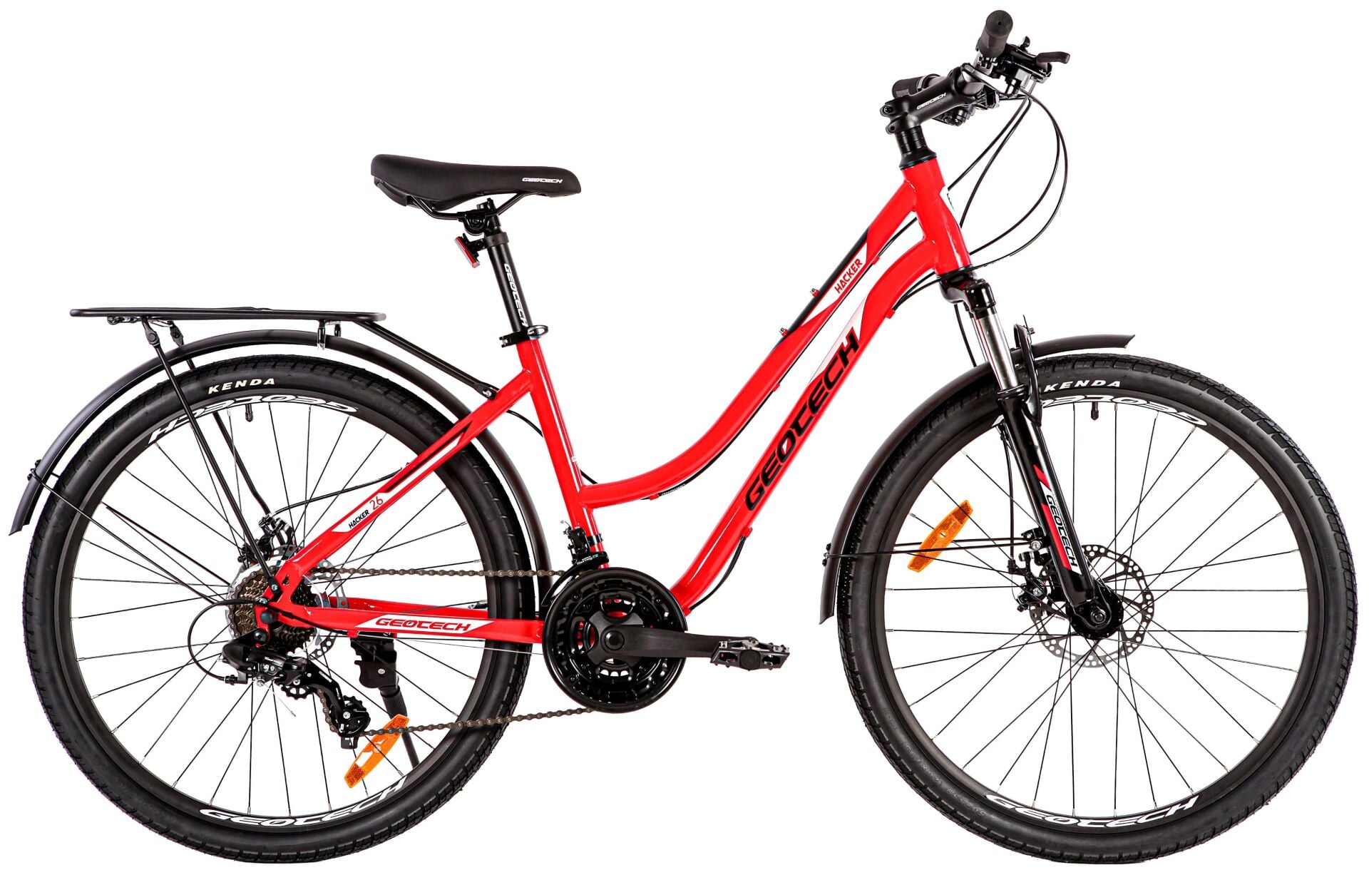 Geotech Hacker 26 Lady Dağ Bisikleti - Kırmızı 2026