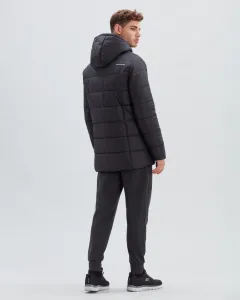 Skechers Hooded Midi Length Jacket Erkek Mont - Siyah
