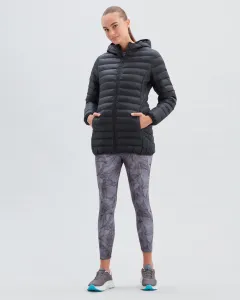 Skechers Essential Midi Length Hooded Jacket Kadın Mont - Siyah