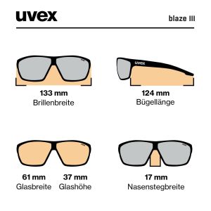 Uvex Blaze III Bisiklet Gözlüğü - Siyah Kırmızı