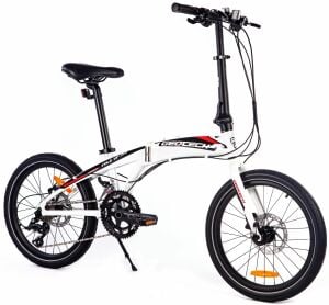 Geotech Fold Up 20.0 20 Jant 18 Vites HD Katlanır Bisiklet - Beyaz Siyah