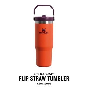 Stanley The IceFlow Flip Straw Pipetli Termos Bardak 0,89 LT - Turuncu