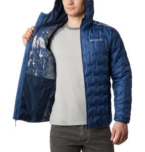 Columbia Delta Ridge Down Hooded Erkek Mavi Mont