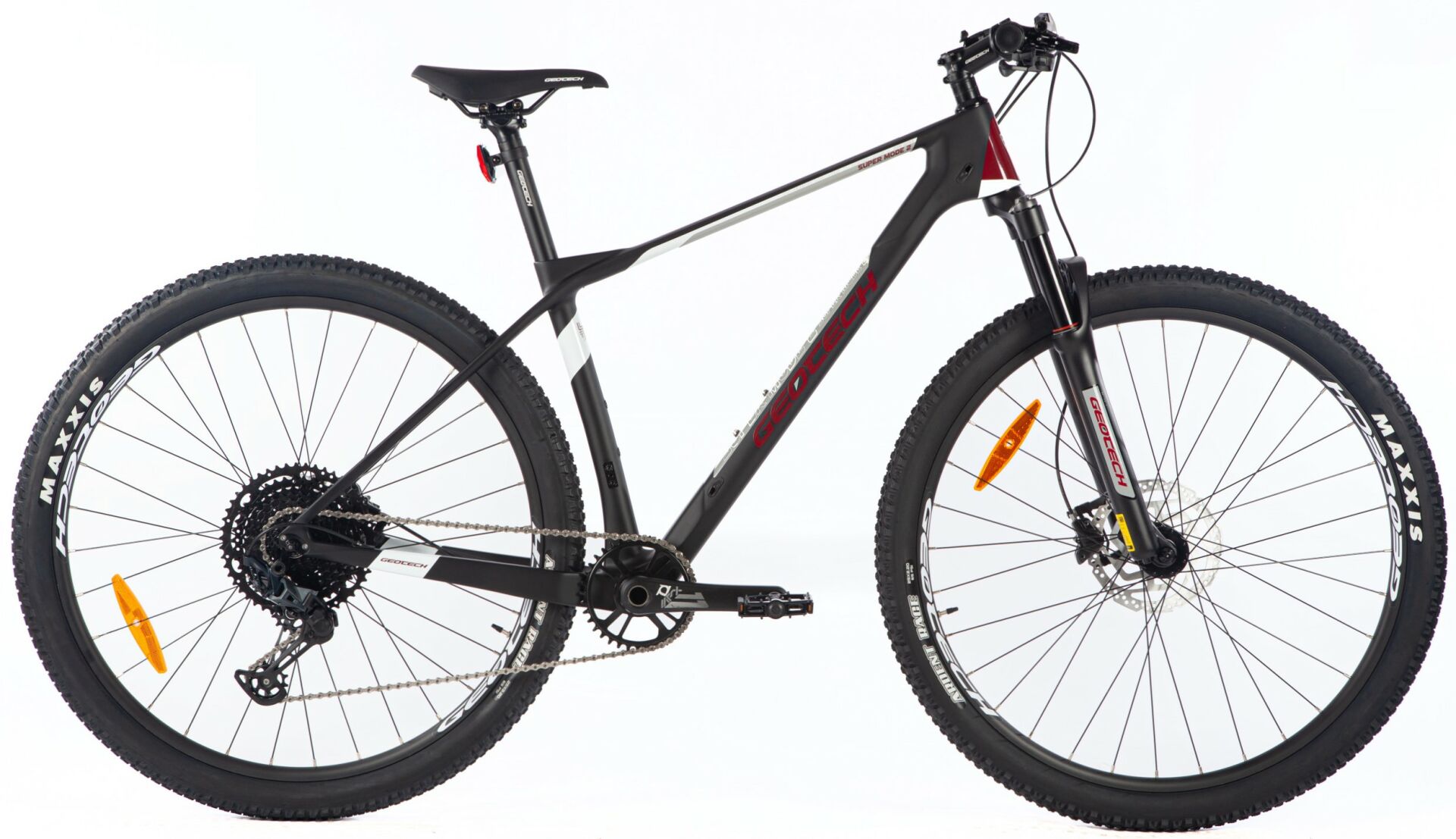 Geotech Super Mode 2 29 Jant Karbon Dağ Bisikleti - Mat Siyah Kırmızı