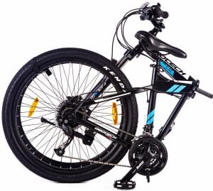 Geotech Fold Up 26D Pro 26 Jant 27 Vites HD Katlanır Dağ Bisikleti - Mat Siyah Mavi 45 cm