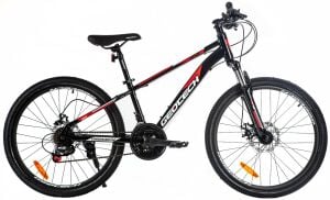 Geotech Hacker 24 Çocuk Dağ Bisikleti - Siyah - Kırmızı 2026
