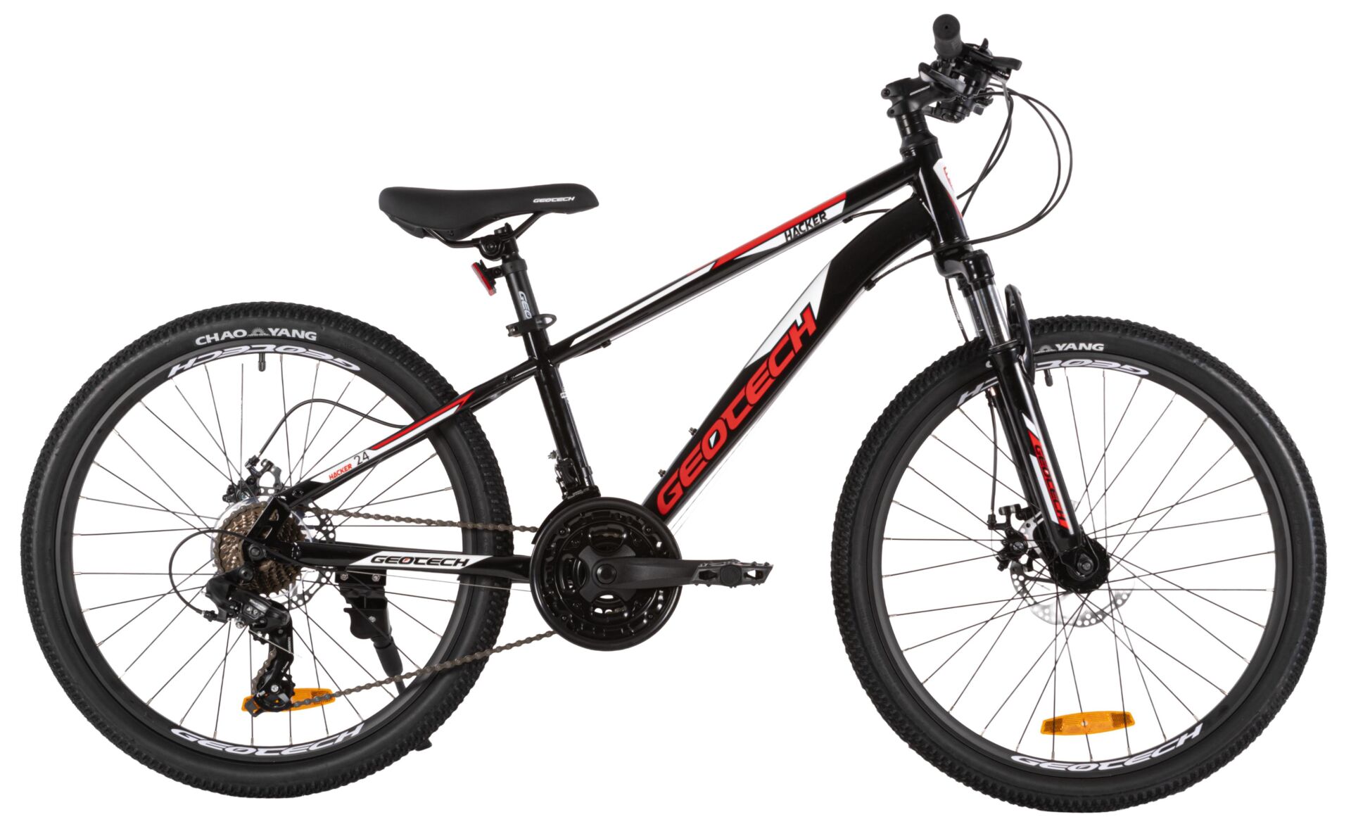 Geotech Hacker 24 Çocuk Dağ Bisikleti - Siyah - Kırmızı 2026