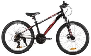 Geotech Hacker 24 Çocuk Dağ Bisikleti - Siyah - Kırmızı 2026