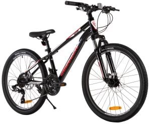 Geotech Hacker 24 Çocuk Dağ Bisikleti - Siyah - Kırmızı 2026