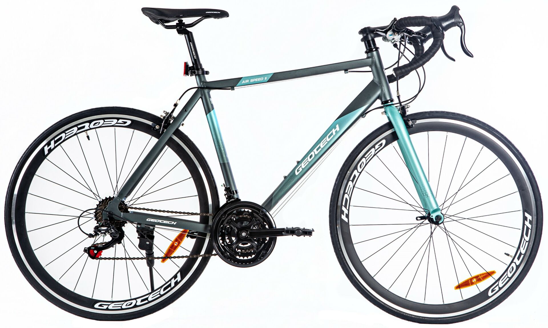 Geotech Air Speed 5 Yol Yarış Bisikleti - Mat Gri/Turkuaz