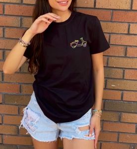 Serra Cavcav Vespa Vibes Regular T-Shirt - Siyah