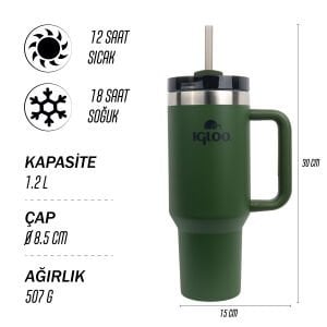 IGLOO Stadler Thermo-Mug 1.2 Litre Termos - Haki