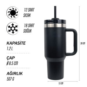 IGLOO Stadler Thermo-Mug 1.2 Litre Termos - Siyah