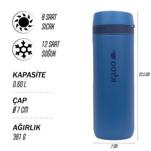 IGLOO Squid Termos 600ml - Lacivert