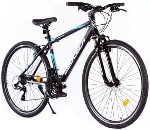 Geotech Trip 28 Econ 3 28 Jant 21 Vites Şehir Tur Bisikleti - Siyah - Mavi 46 cm