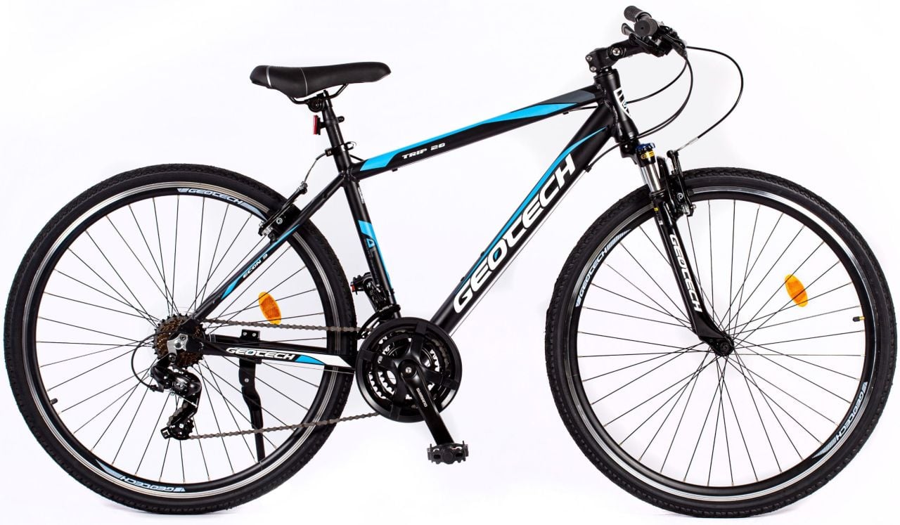 Geotech Trip 28 Econ 3 28 Jant 21 Vites Şehir Tur Bisikleti - Siyah - Mavi 46 cm