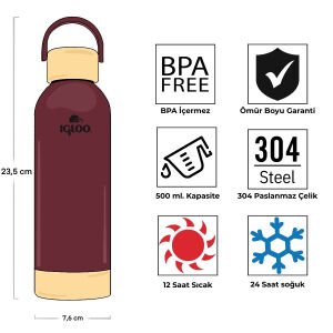IGLOO Hydrate Pro Termos 500ml - Bordo