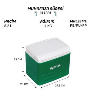 IGLOO EliteCore Buzluk 8.2 Litre - Yeşil