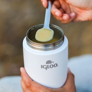 IGLOO Bamboo Yemek Termosu 500ml - Beyaz