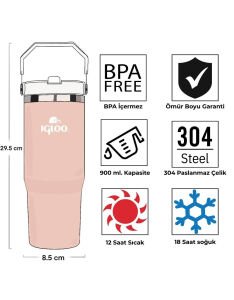 IGLOO Powder Termos 900ml - Somon Beyaz