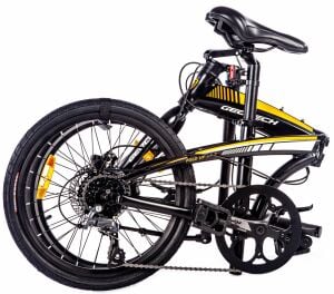 Geotech Fold-Up 20.2 20 Jant 8 Vites HD Katlanır Bisiklet - Mat Siyah Turuncu 2026