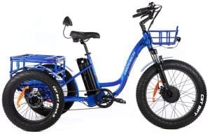 Geotech Trio Deluxe Elektrikli Üç Tekerlekli Kargo Bisikleti Mavi 2025