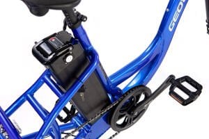 Geotech Trio Deluxe Elektrikli Üç Tekerlekli Kargo Bisikleti Mavi