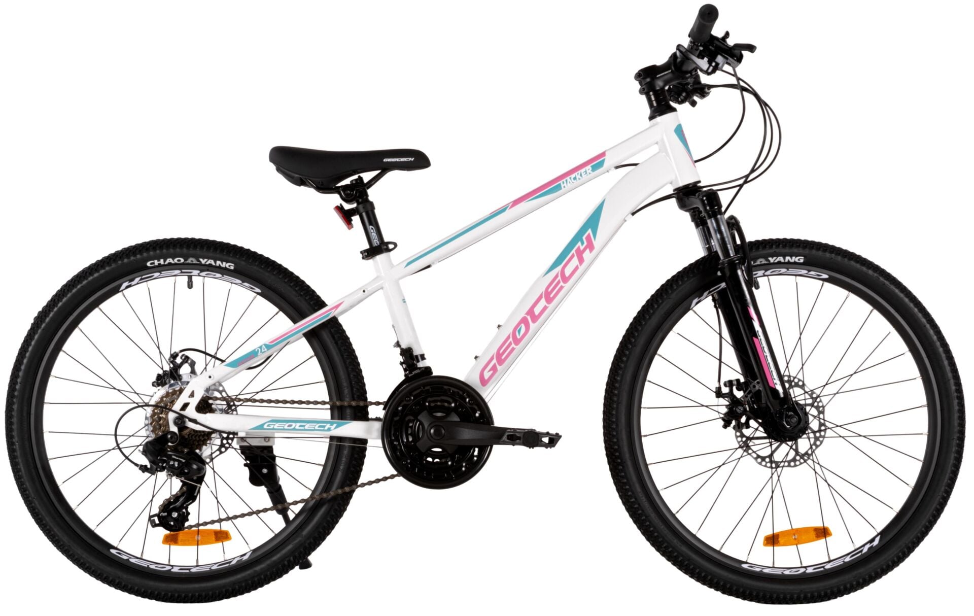 Geotech Hacker 24 Çocuk Dağ Bisikleti - Beyaz Pembe 2026