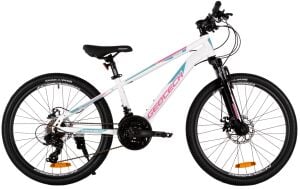 Geotech Hacker 24 Çocuk Dağ Bisikleti - Beyaz Pembe 2026